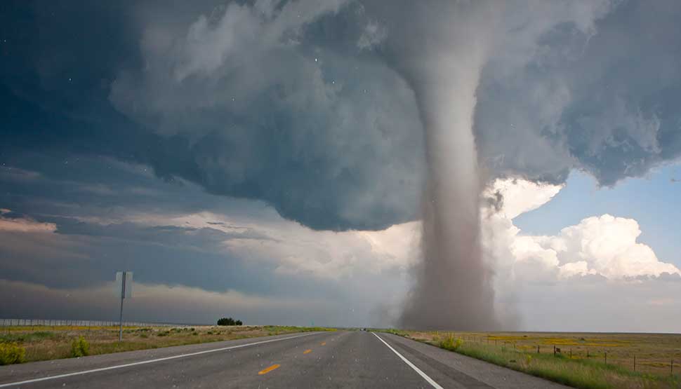 Tornado in the road